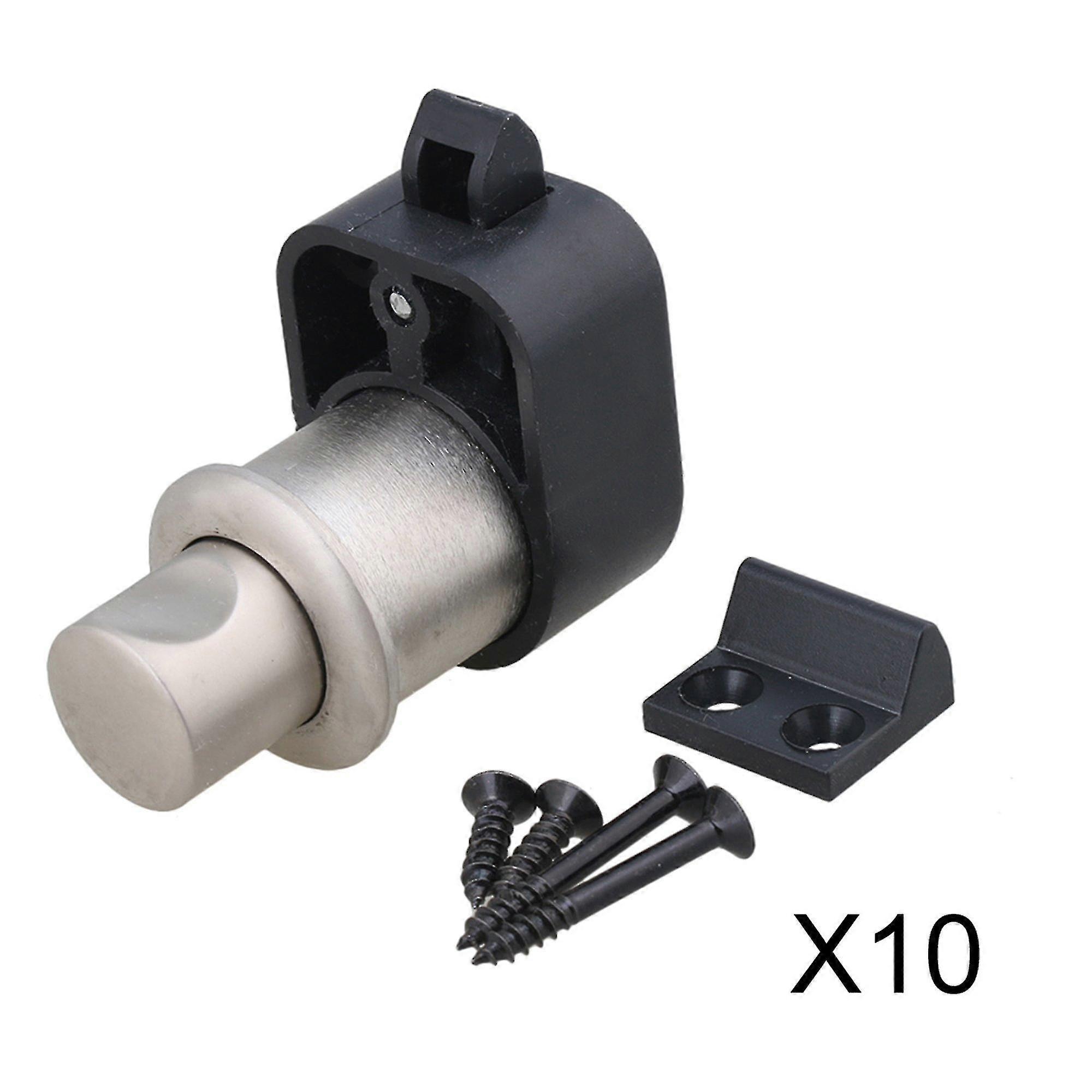 10 X Rv Cabinet Door Zinc Alloy Plastic Push Button Keyless Latch Lock