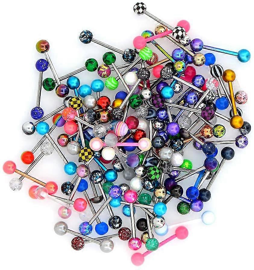 Piercing alla lingua / Piercing alla lingua 14g 316l In acciaio inossidabile Acrilico Colore casuale acrilico