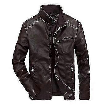 Menn Motorsykkel Pu Skinnjakker Streetwear Frakk