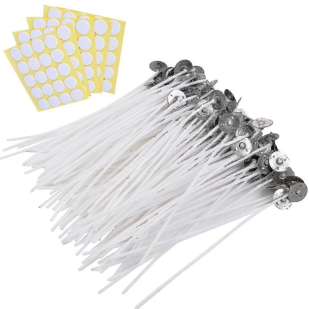 Candle Wick 100 Pcs Candle Wicks With Foot Sticker And Center Device For Candle