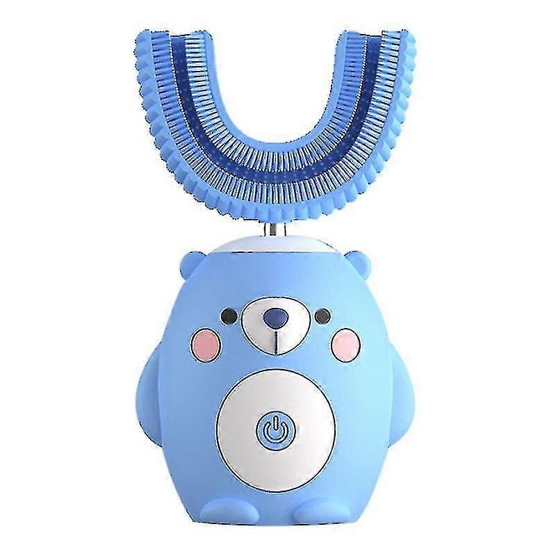 Children's Cartoon Blue Beartoothbrush U-shaped Automatic 360 Electric Toothbrush
