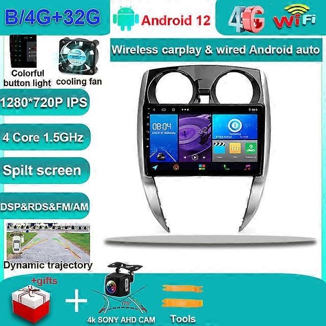 Carplay Android 12 For Nissan Note 2 E12 2012-2021オートステレオマルチメディアビデオオーディオプレーヤーナビゲーション48EQ Carplay Bluetooth