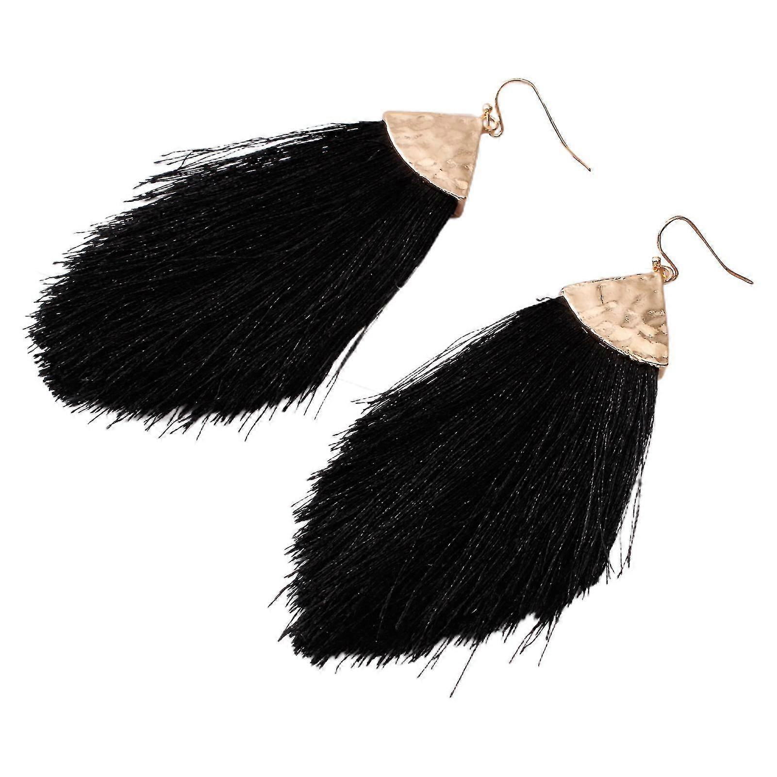 1 paire de femmes boucles d’oreilles pompon Bohême Style frange légères boucles d’oreilles pour un usage quotidien