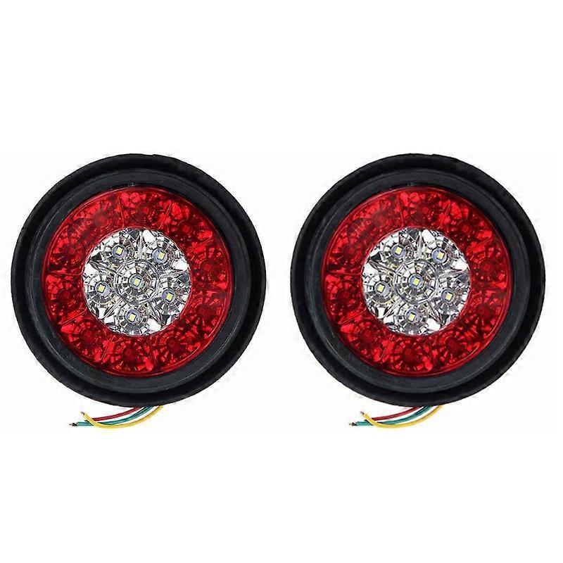 2Pcs Universal 12V Vehicle Indicator Light Auto 16LED Tail Light Bright Amber