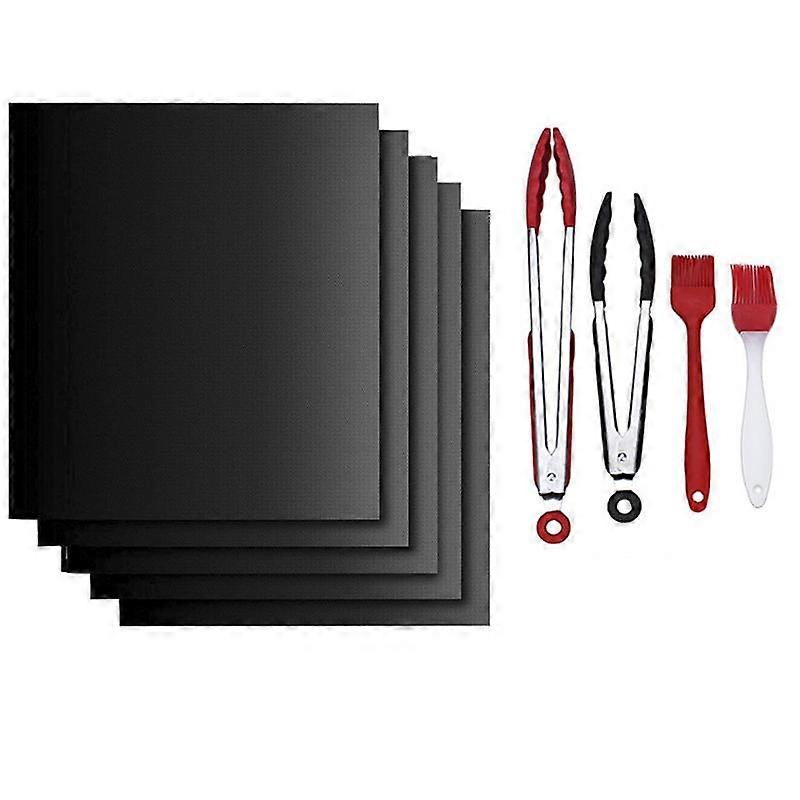 Barbecue Baking Mat, Barbecue Mat Set, Non Stick Teflon Oven Baking Mat, Reusable, Easy Clean and Non-Stick, Can be Cut