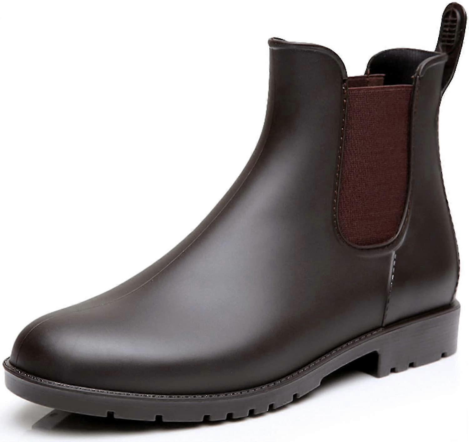 Waterproof Women's and Men's Rubber Boots with Block Heel - Size [Insert Size]