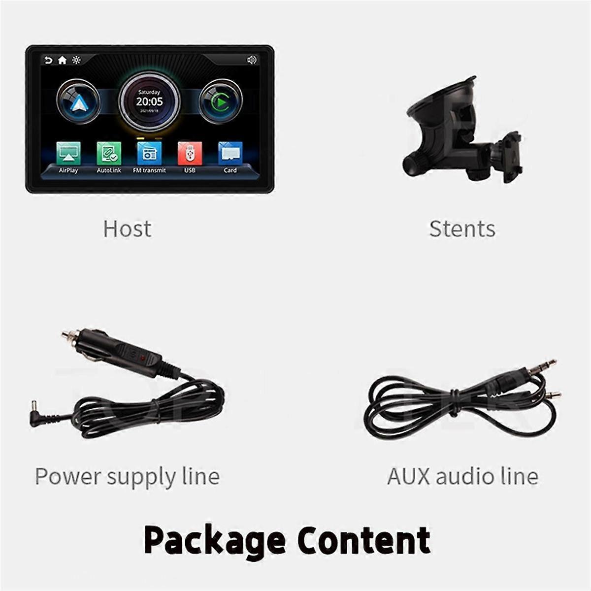 7Inch Universal Car Smart Radio Touch Screen Multimedia Player Wireless Bluetooth Carplay Portable