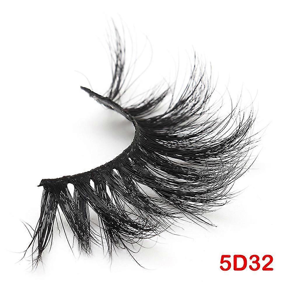 1 Pair 25mm False Eyelashes Thick 5D Mink Lashes Makeup Dramatic Long Lashes