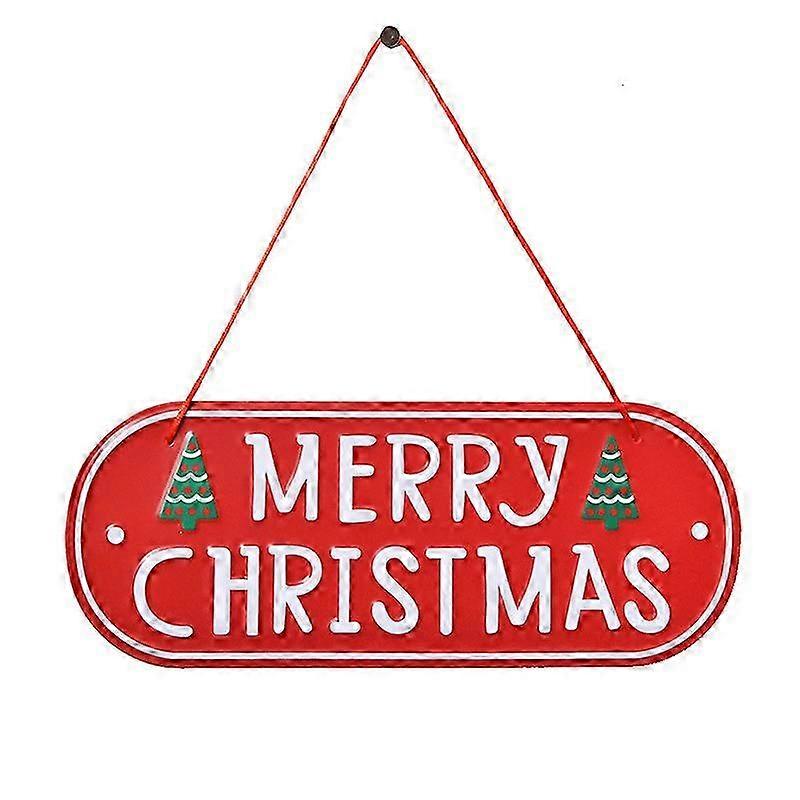 クリスマス鉄壁掛け看板プラークメリークリスマス30 * 24cmクリスマスツリーペンダントオーナメント