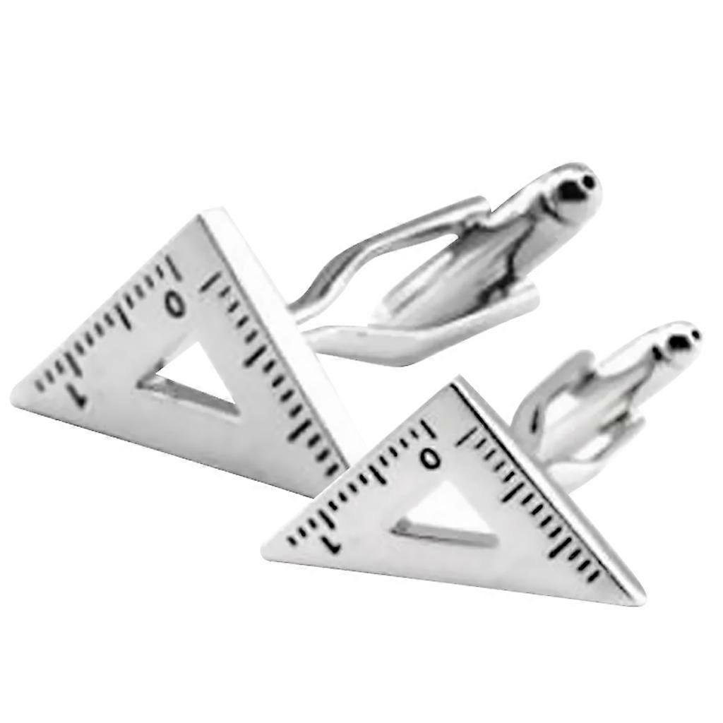 Copper Ruler Triangle Architect Math Teacher Pair Cufflinks Box Cuff Link