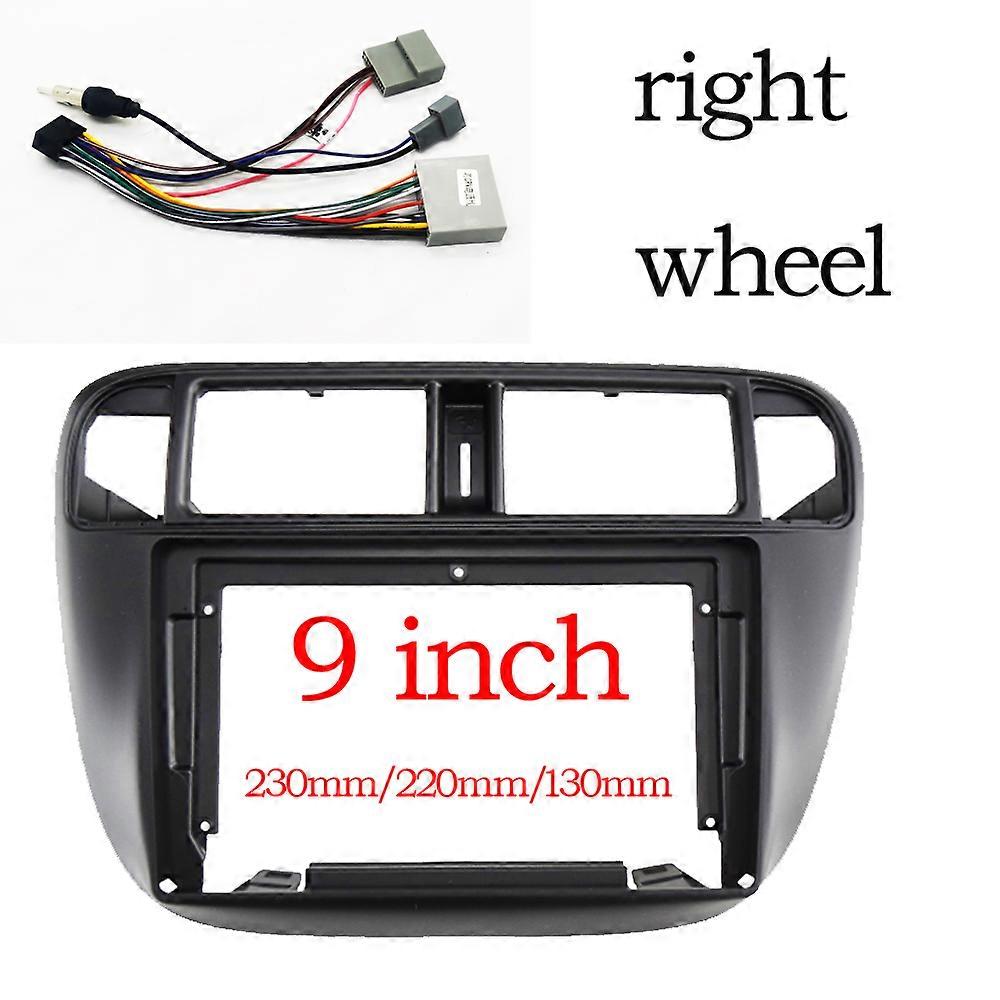 9"Car DVD Frame Audio Dashboard Trim Kit Panel Radio Large Screen Car Multimedia Player for Honda Civic (EJ/EK/EM) 1995-2001