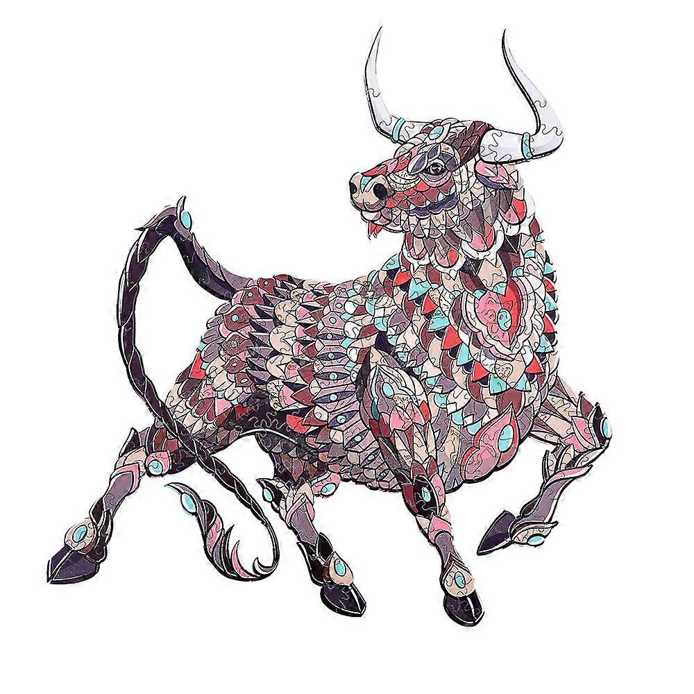Irregular Wooden Animal Puzzle(Bull)