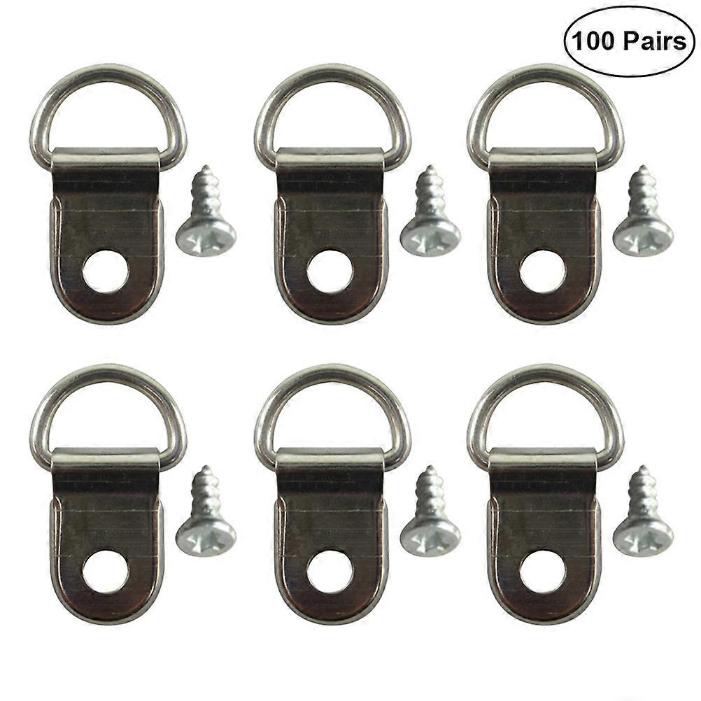 100 Pcs Picture Frame Hanger D Rings Picture Frames Triangle D Ring Picture Hangers D Ring Hangers