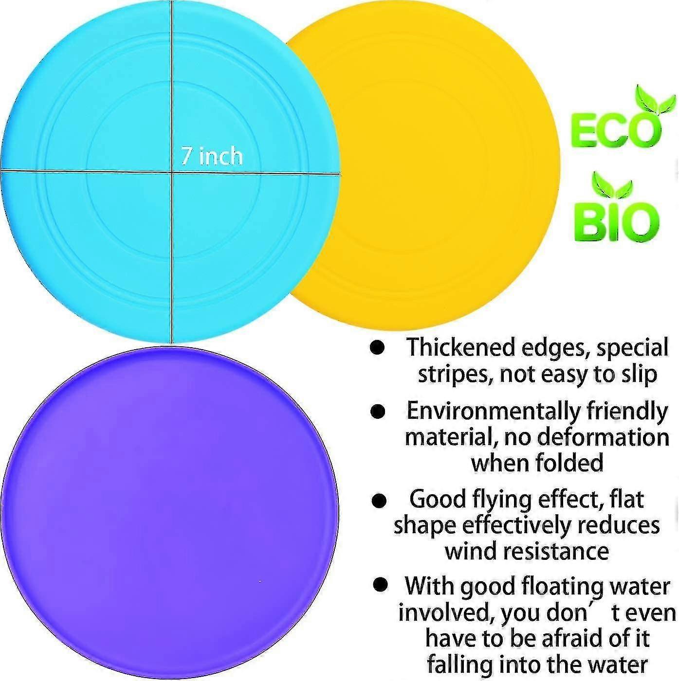 6パックシリコンドッグフライングディスク面白い犬のおもちゃアウトドアトレーニング用-
