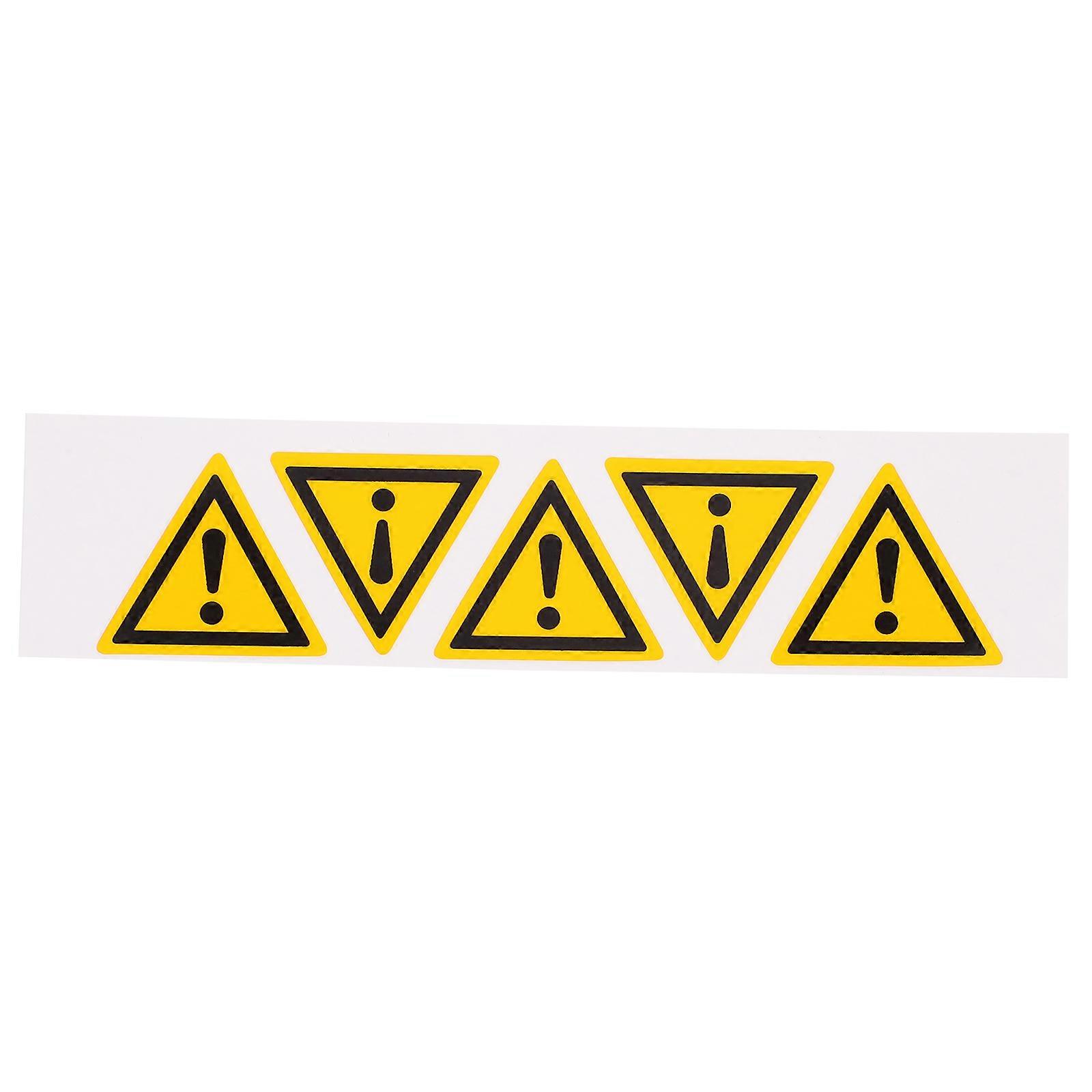 5 pcs Danger Point D’exclamation Avertissement Autocollant Auto-Adhésif Avertissement Signe Autocollant pour Zone Dangereuse