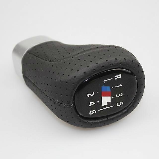 1 Pcs 5/6 Speed Black Gear Shift Knob for BMW 1 3 Series E30 E36 E39 E46 E60 E87 E90 PU Leather+Metal
