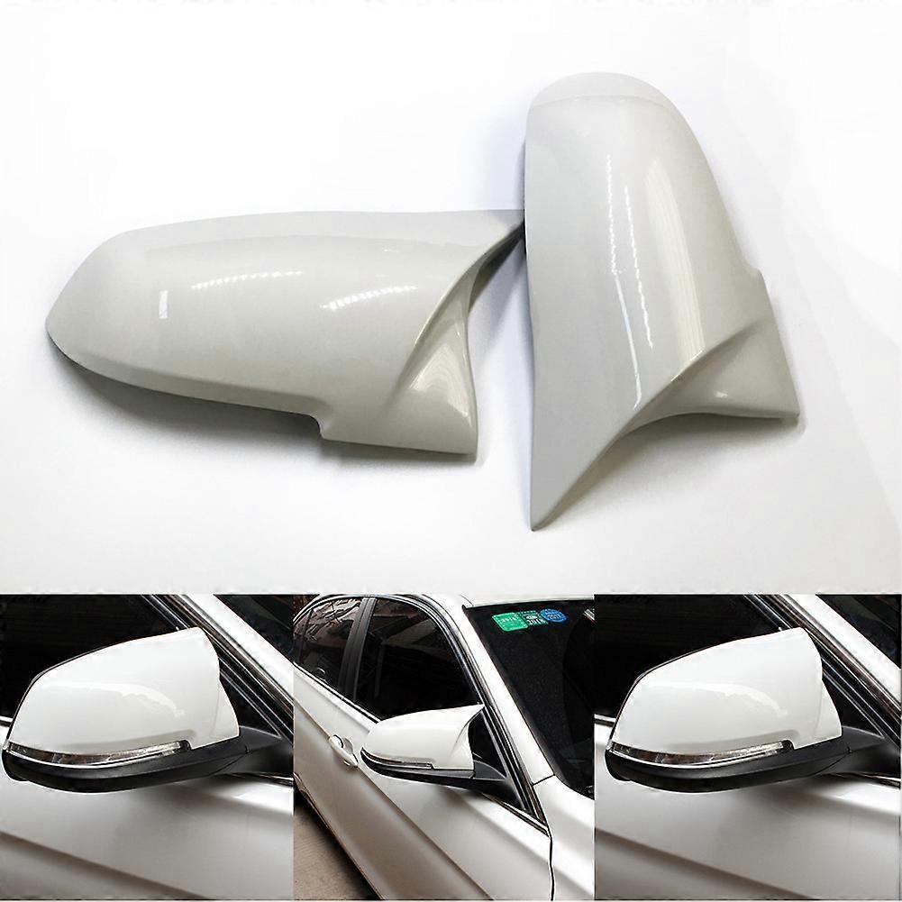 2pcs Car Rearview Mirror White Mirror Shell For BMW F20 F21 F22 F30 F32 F36 2012-2016 Lightweight Auto Replacement Accessories