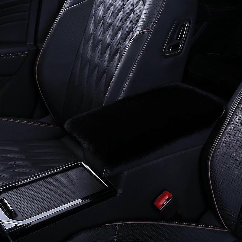 רך פרוותי קטיפה פוליאסטר משענת יד כרית כיסוי מרכז קונסולה תיבת משענת יד כרית אוניברסלי נשים אביזרי רכב