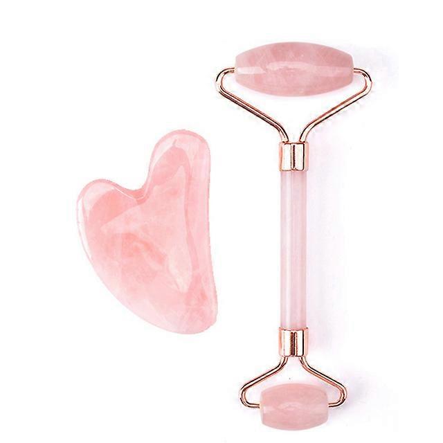 Non Jade Gua Sha Massagers Pink Set Facial Beauty Scraper Health Care Scraping Board Muscle Gua Sha Roller Massagers for Face Neck