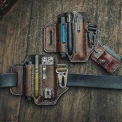Leather Belt Loop Waist Multitool Sheath, Edc Pocket Organizer Banmo