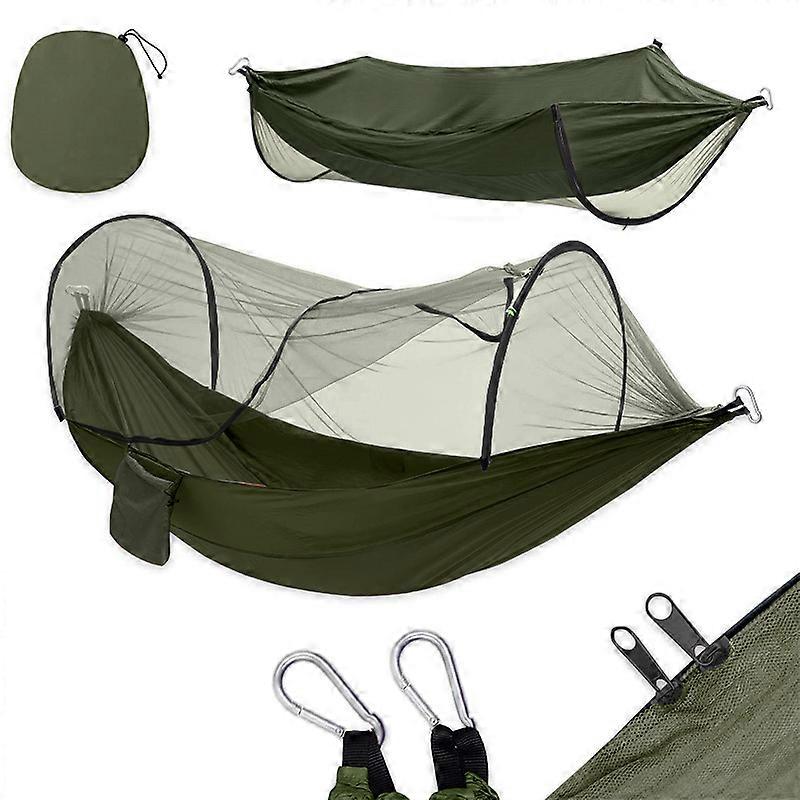 Ultralight Camping Travel Hammock with Mosquito Net- 300kg Load Capacity, Breathable, Quick-Drying Parachute Nylon