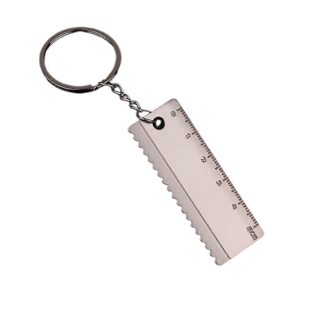 Portable Measuring EDC Tool Brass 5cm Scale Small Mini Ruler with for Key Ring