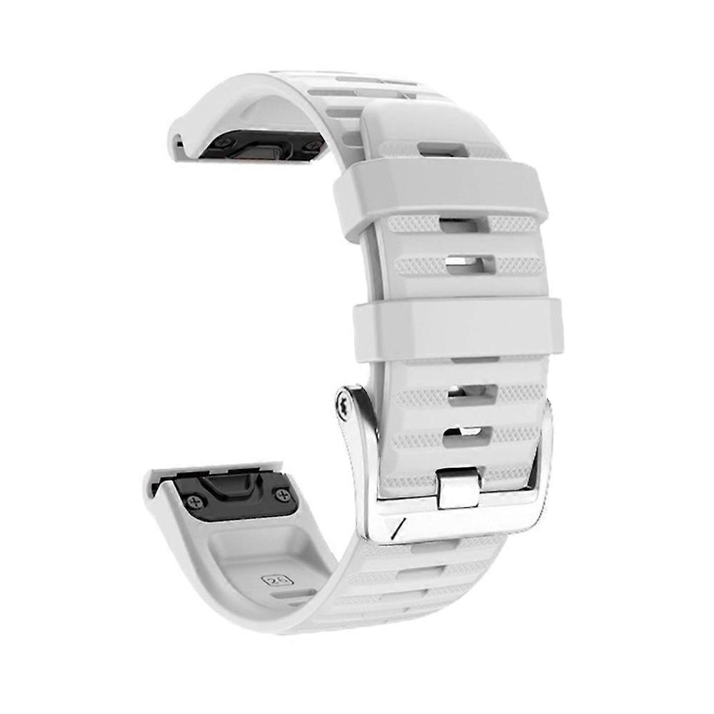 Silver Buckle Silicone Strap For Garmin Forerunner 965 / 955 / 945 / 935