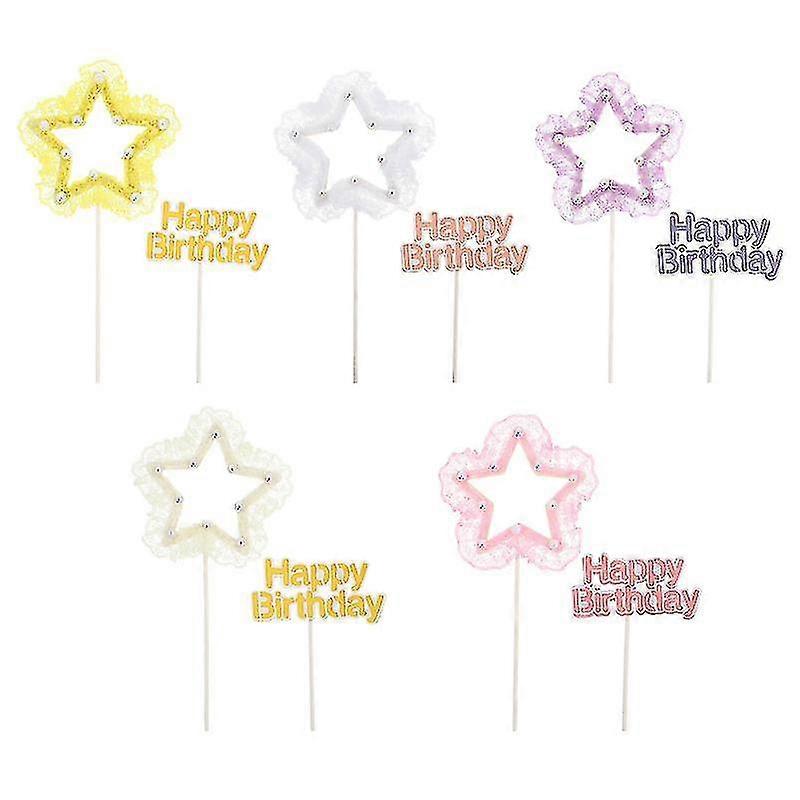 5pcs Birthday Party Cake Topper