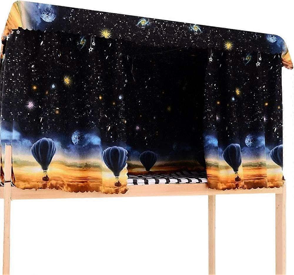 HOCE الطلاب عنبر سرير بطابقين الستائر السرير المظلة ستائر الخصوصية 2 لوحات + 1 أعلى، 3890 غالاكسي