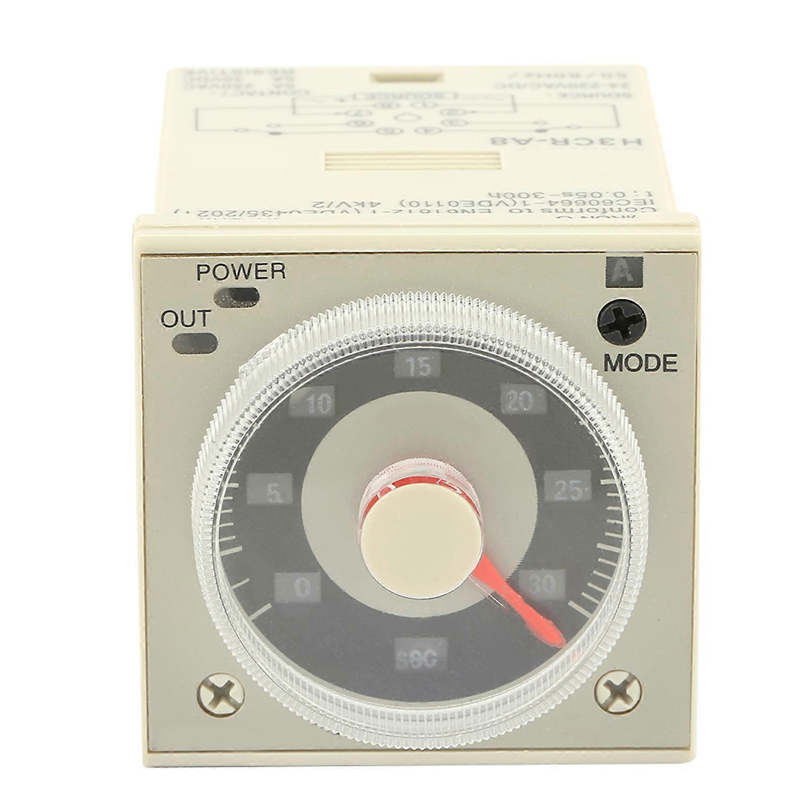 Delay Timer Relay 8Pin AC220V H3CRA8 1.2S300H Knob Control Time Relay