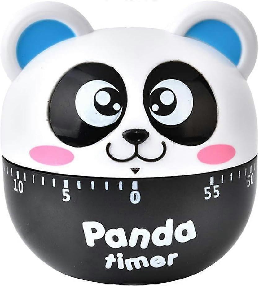 Kitchen Egg Timer Cute Classroom Timer Panda-shaped Mechanical Kitchen Baking Cooking Timer Reminder 60 Minutes (Blue)