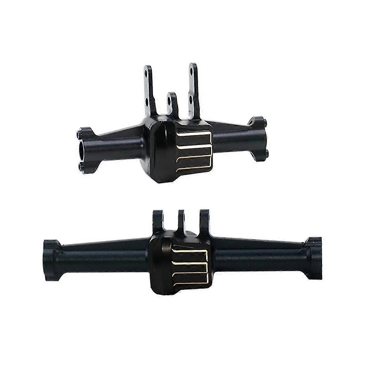 2 stücke Metall Vorder- Und Hinterachse Gehäuse Mit Messing Achse Abdeckung Für Trx4m 1/18 Rc Crawler Auto Upgrades