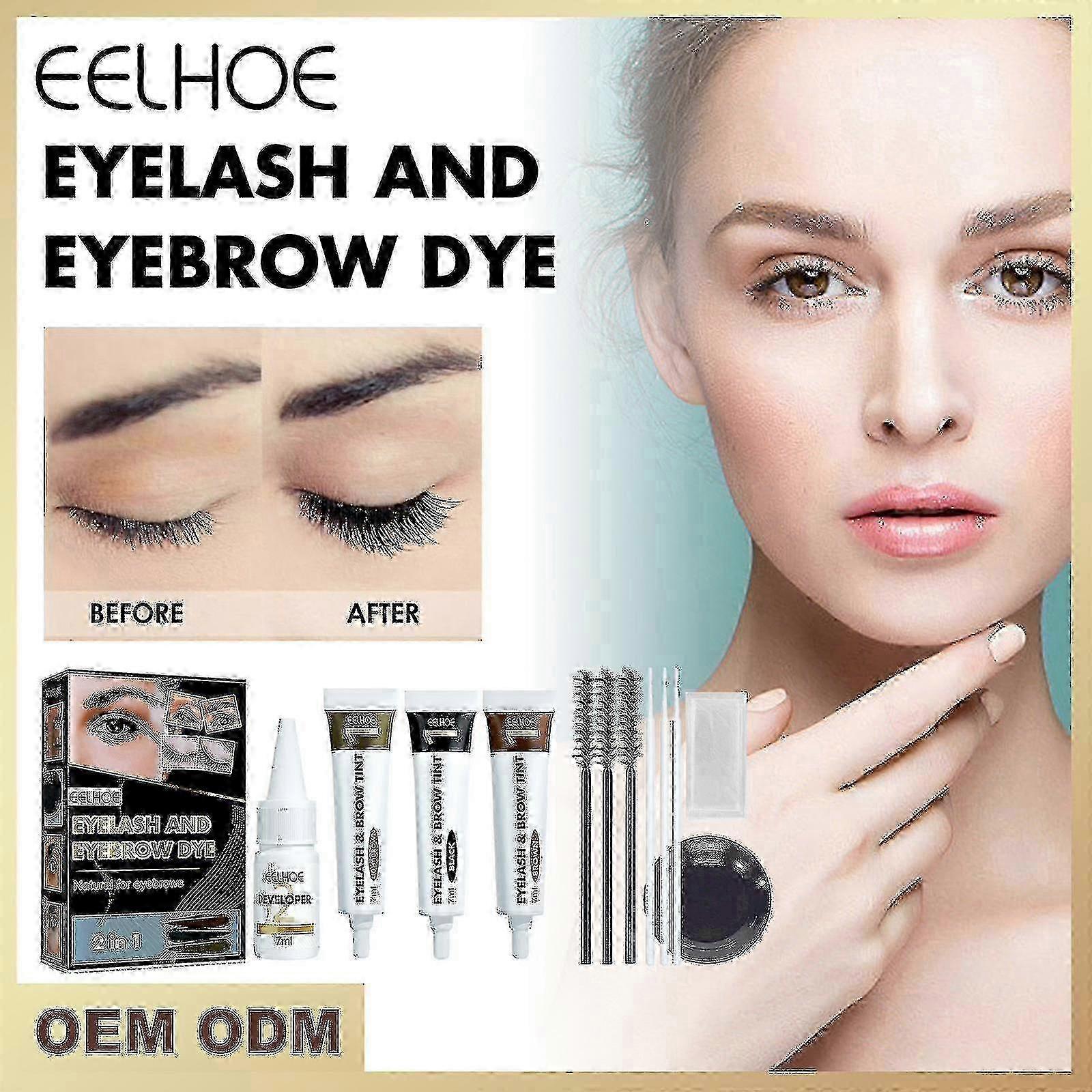 Eyebrow And Eyelash Tinting Kit 2-in-1 Eyelash And Eyebrow Tinting Kit Sweat-proof And Non-stainin