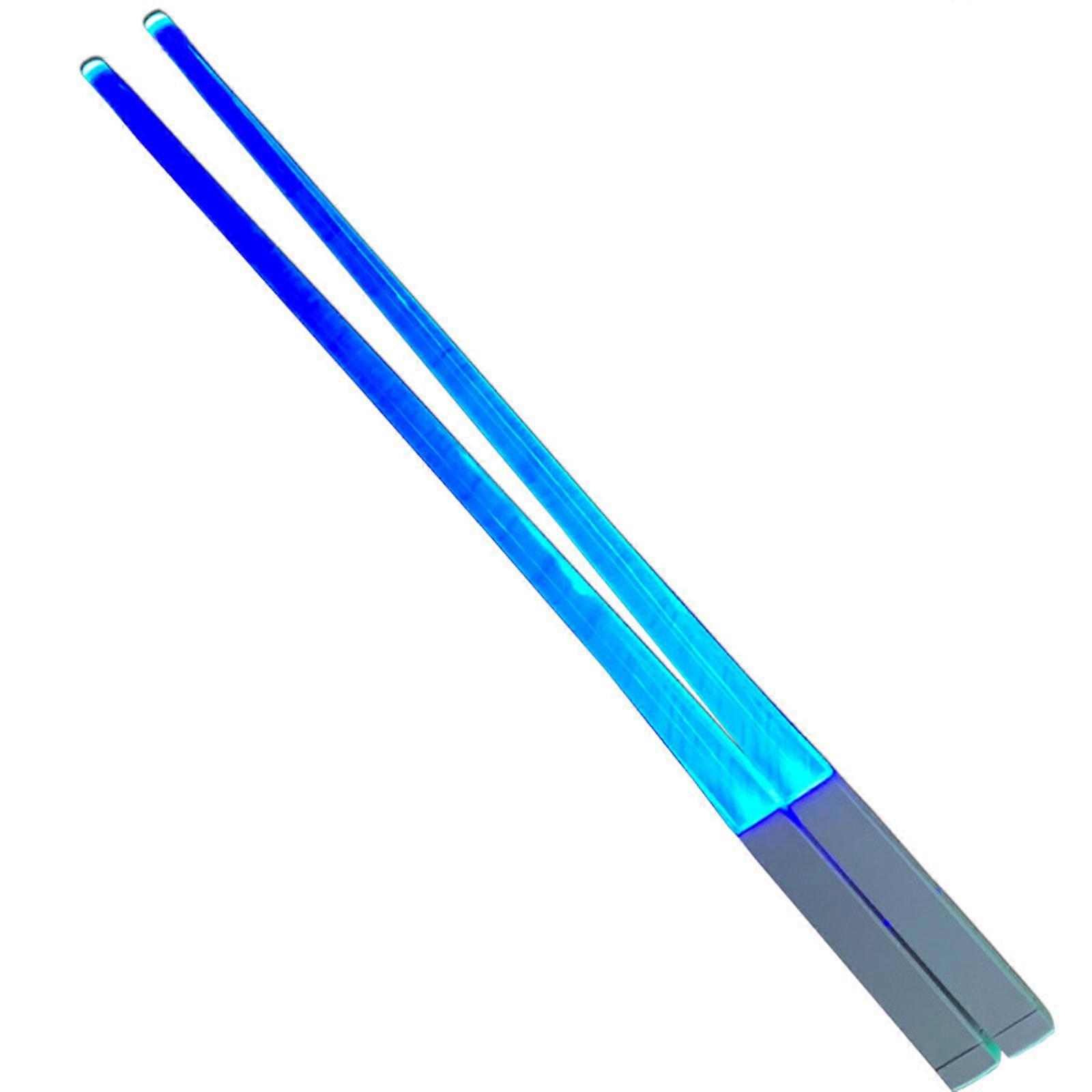 LIGHTSABER CHOPSTICKS LIGHT UP STAR WARS LED Glowing Light Saber Chop Sticks REUSABLE Sushi Lightup Sabers Bright LEDs - 9 Color Modes
