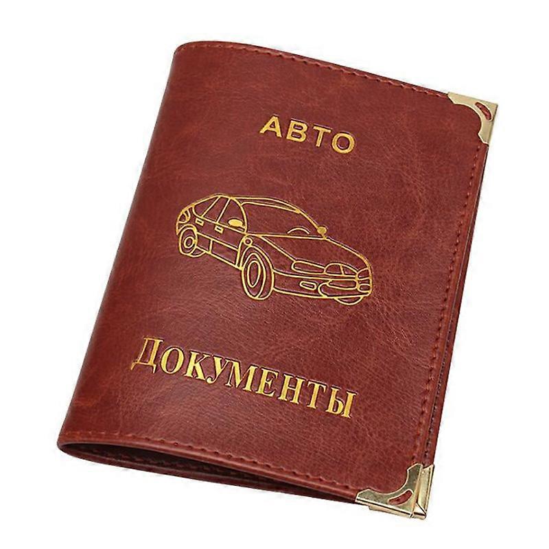 PU Leather on Cover for Car Driving Documents Card Credit Holder Russian Auto Driver License Bag Purse Wallet Case