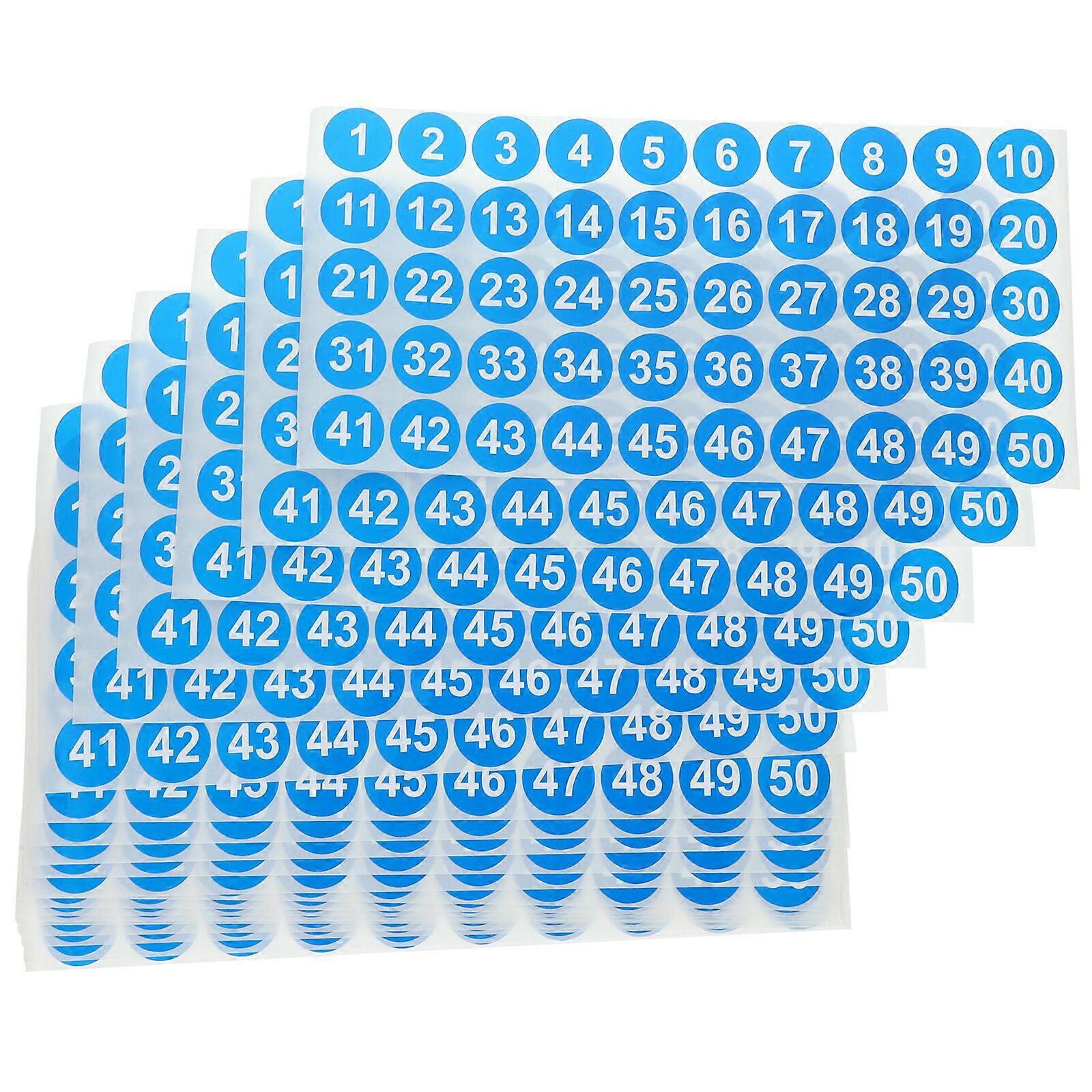 20 Sheets Number Stickers Number Label Stickers Number Stickers Number Labels