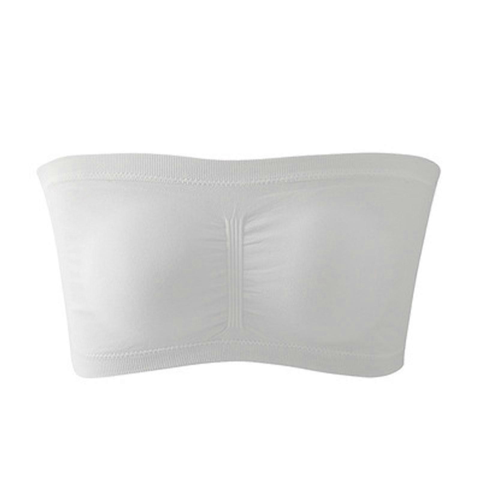 Sutien 100% nou fără bretele stretch - Top căptușit detașabil elastic, sutien bandeau pentru femei dimensiune 8 X-Large