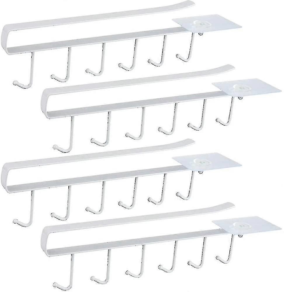4 Pack Cabinet Insert Cup Holder Cup Holder For 6 Cups Storage Hooks F