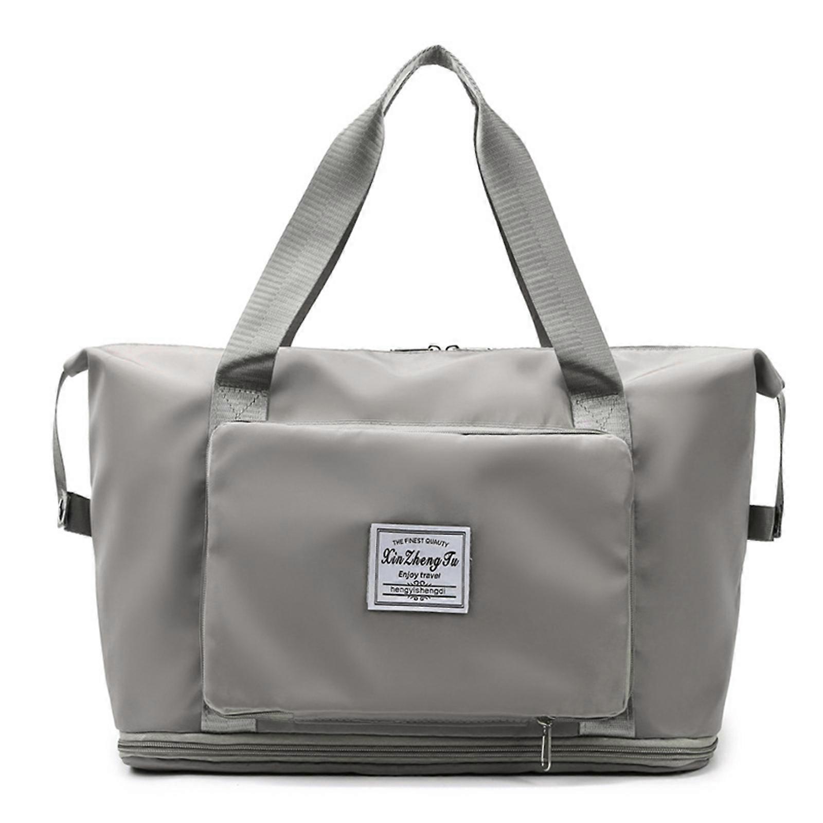 Large Capacity Folding Travel Bag Dry and Wet Separation Foldable Travel Duffel