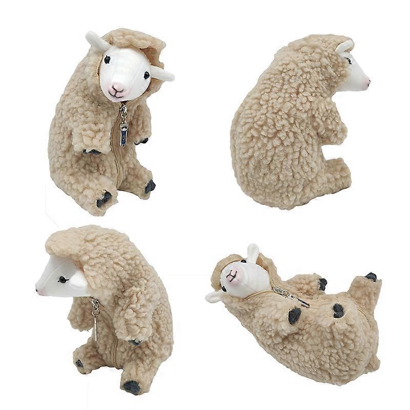 Sheep Plush Doll detașabil de calitate lung simulare de animale jucării pentru copii decorare cameră prezent