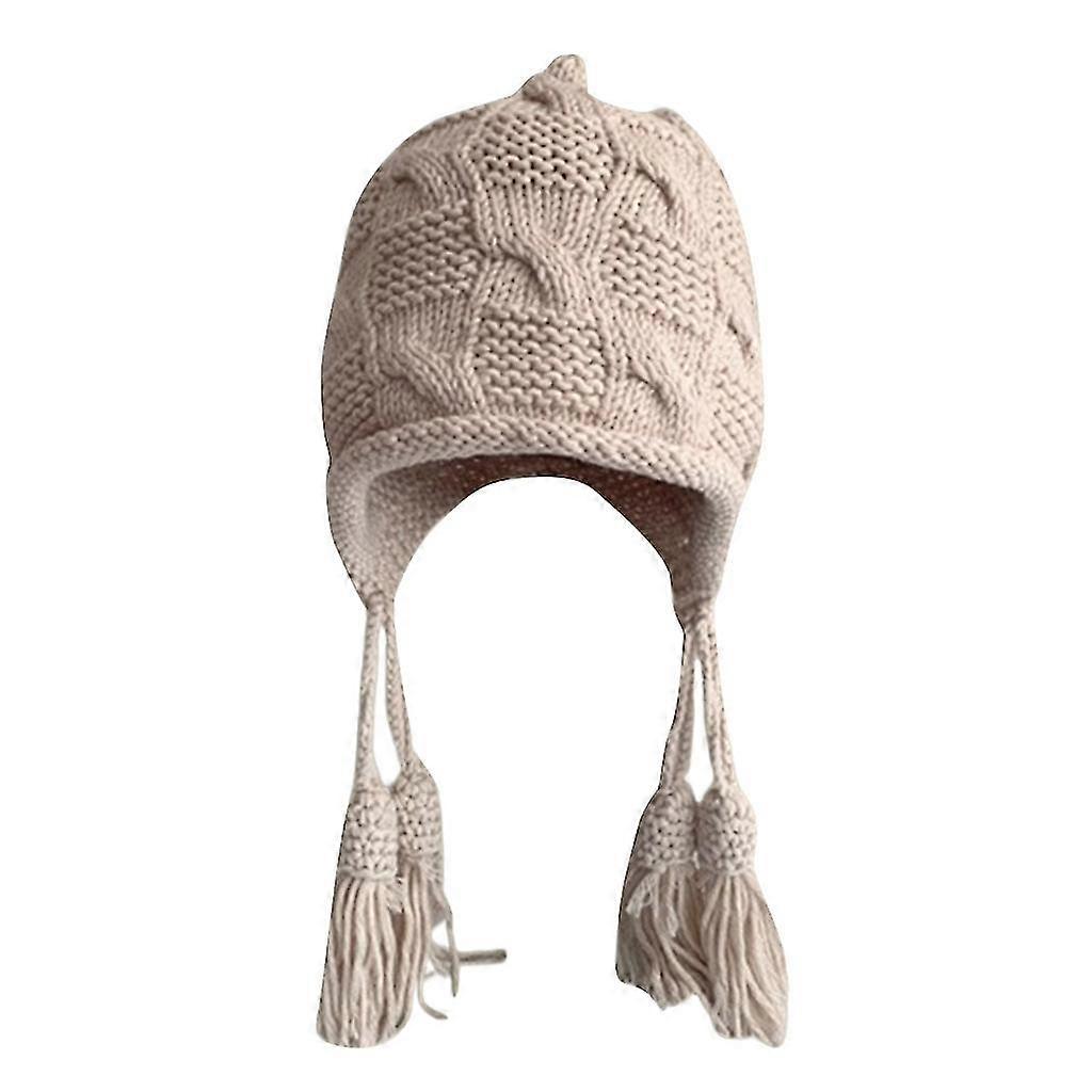 Adult Knit Windproof Hat Braid Design Hat With Crochet Pattern For Girlfriend