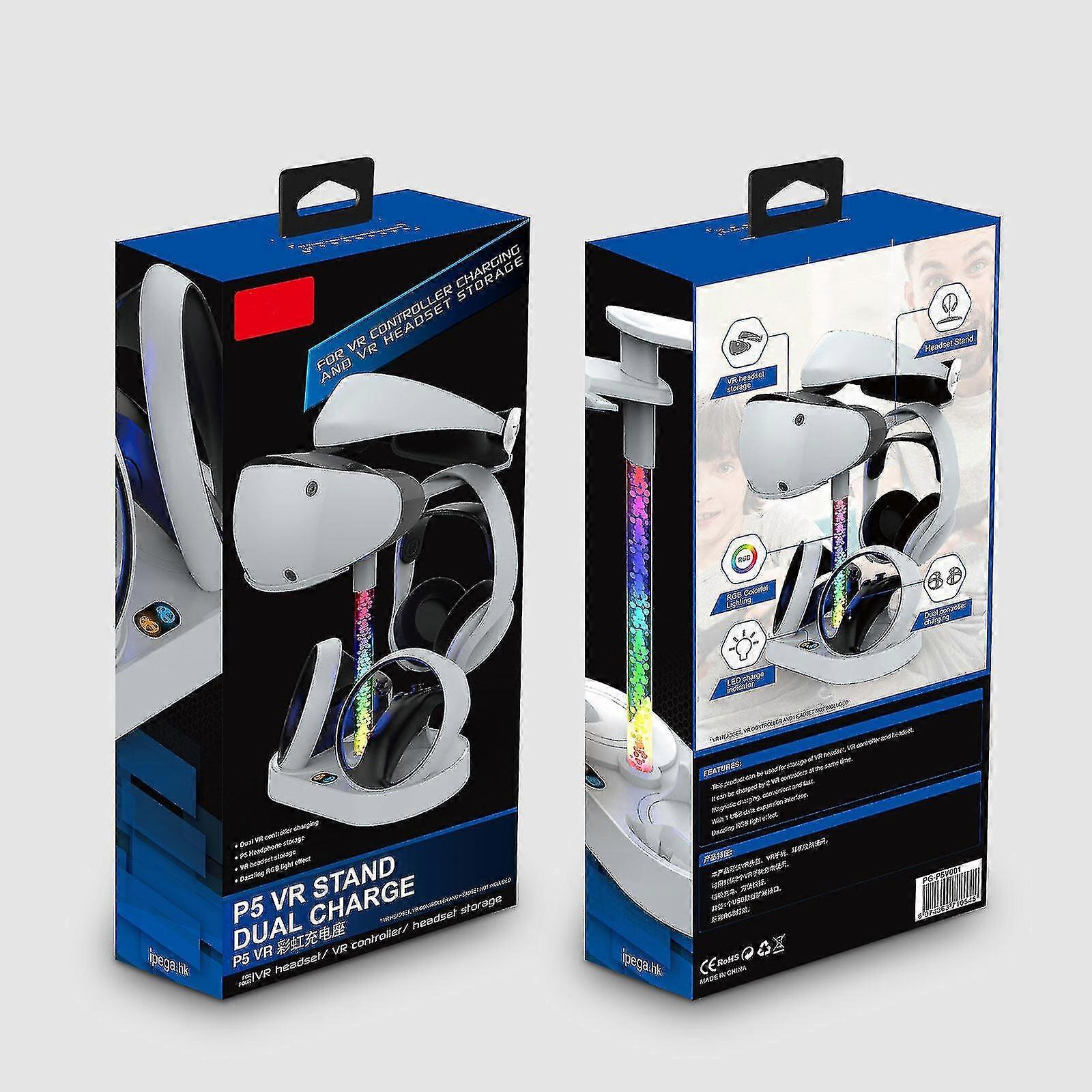 Ladestation Forps5 Ps Vr2 Vr 2 Psvr2 mit RGB-Licht, vertikale Ladestation Dock-Unterstützung, 100% neu