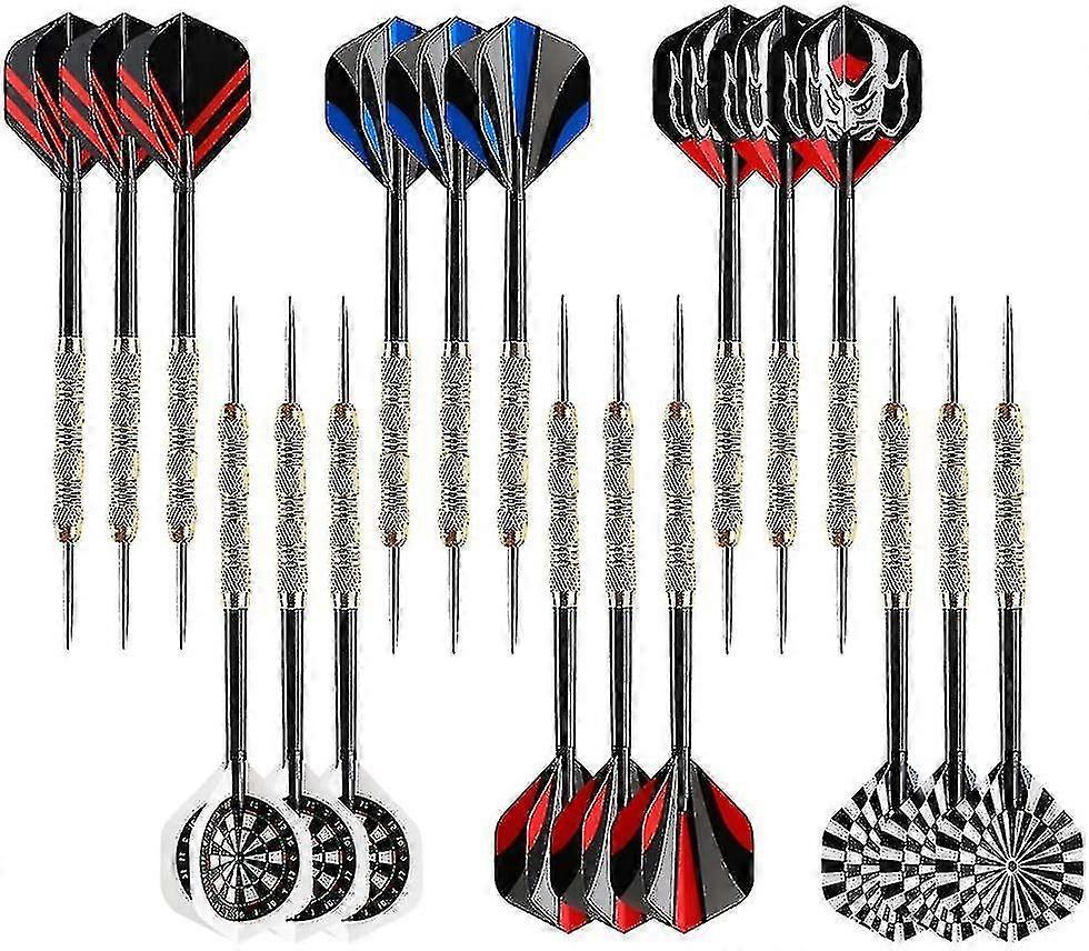 18pcs Steel Tip Darts Set Dart Needle+dart Rod+dart Wing Professional