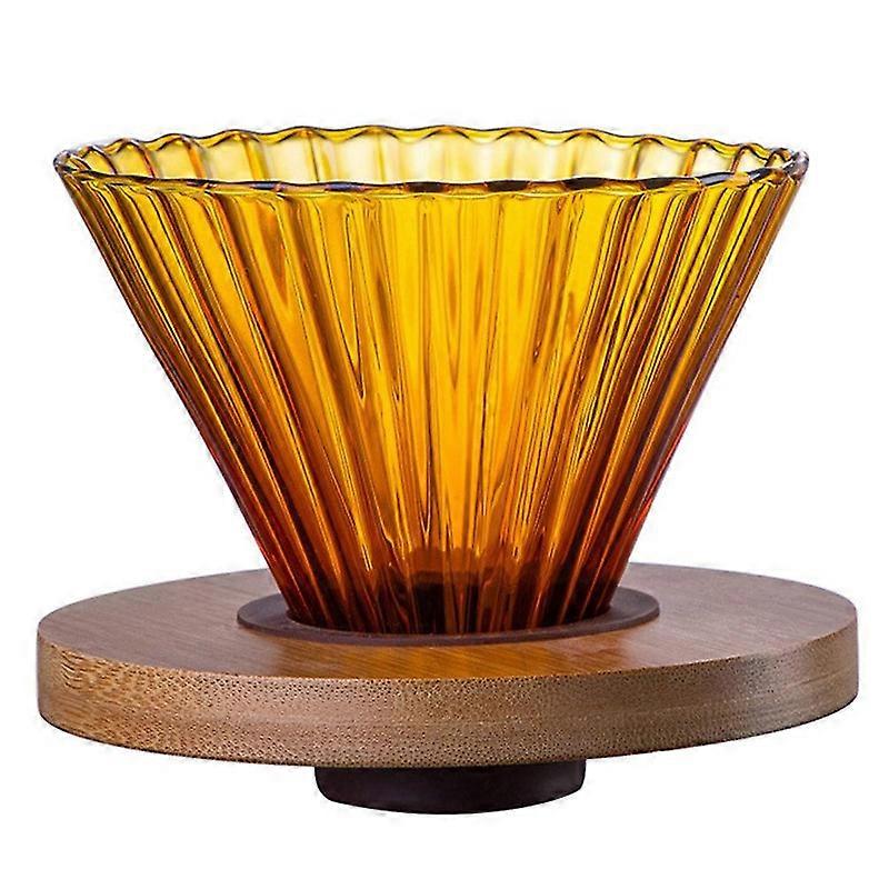 Coffee Dripper Glass Funnel Drip Coffee Maker Filter Transparent Reusable Pour over Brewing Cup wit