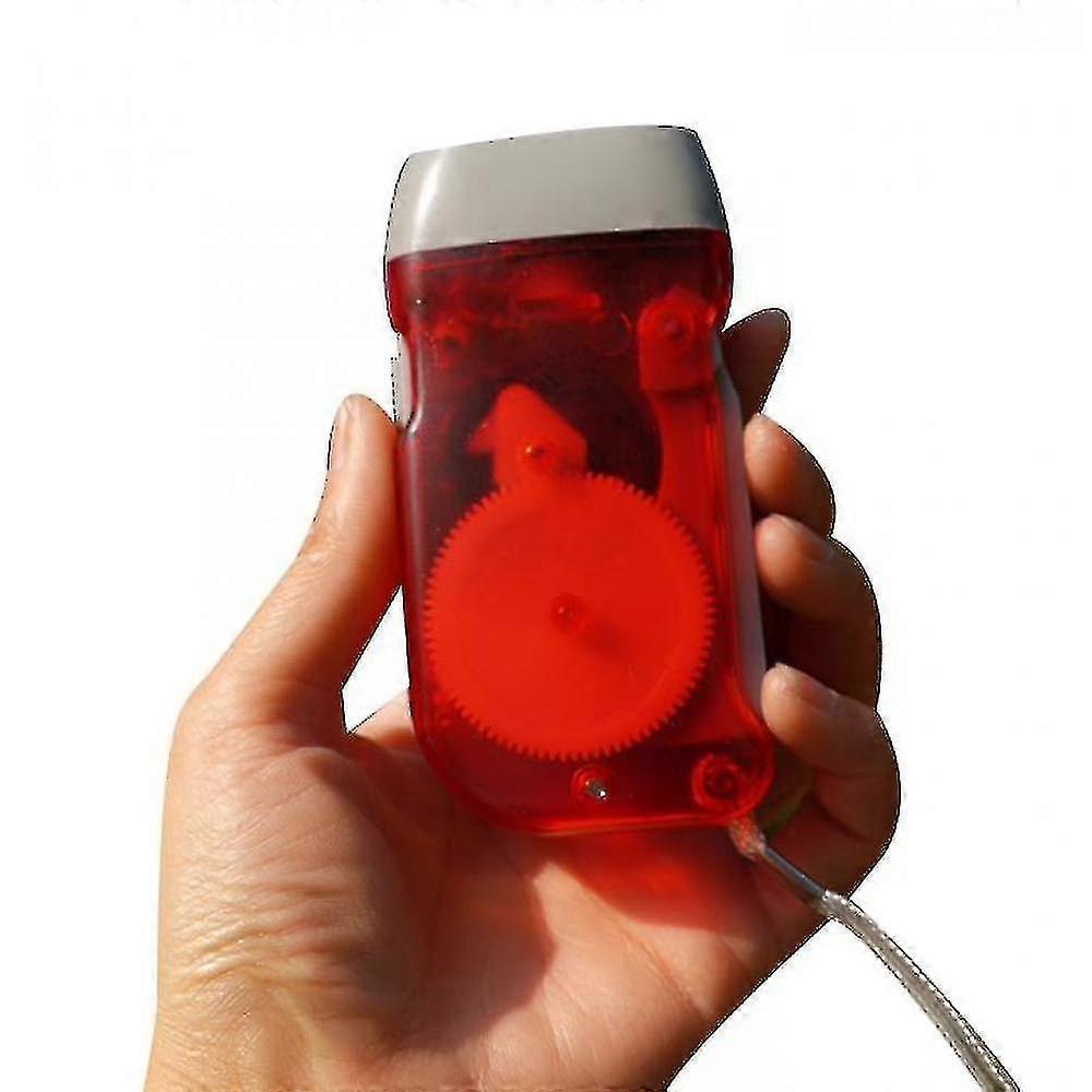 Hand Crank Flashlight,no Battery Explosive Multi-functional Electric Torch(red)