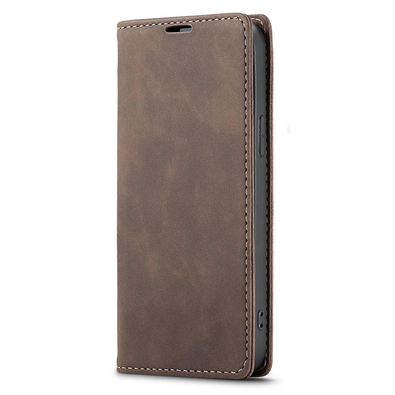 Smartphone Wallet Case Magnetic Closure Flip Case Shockproof Protective Rear Phone Cover
