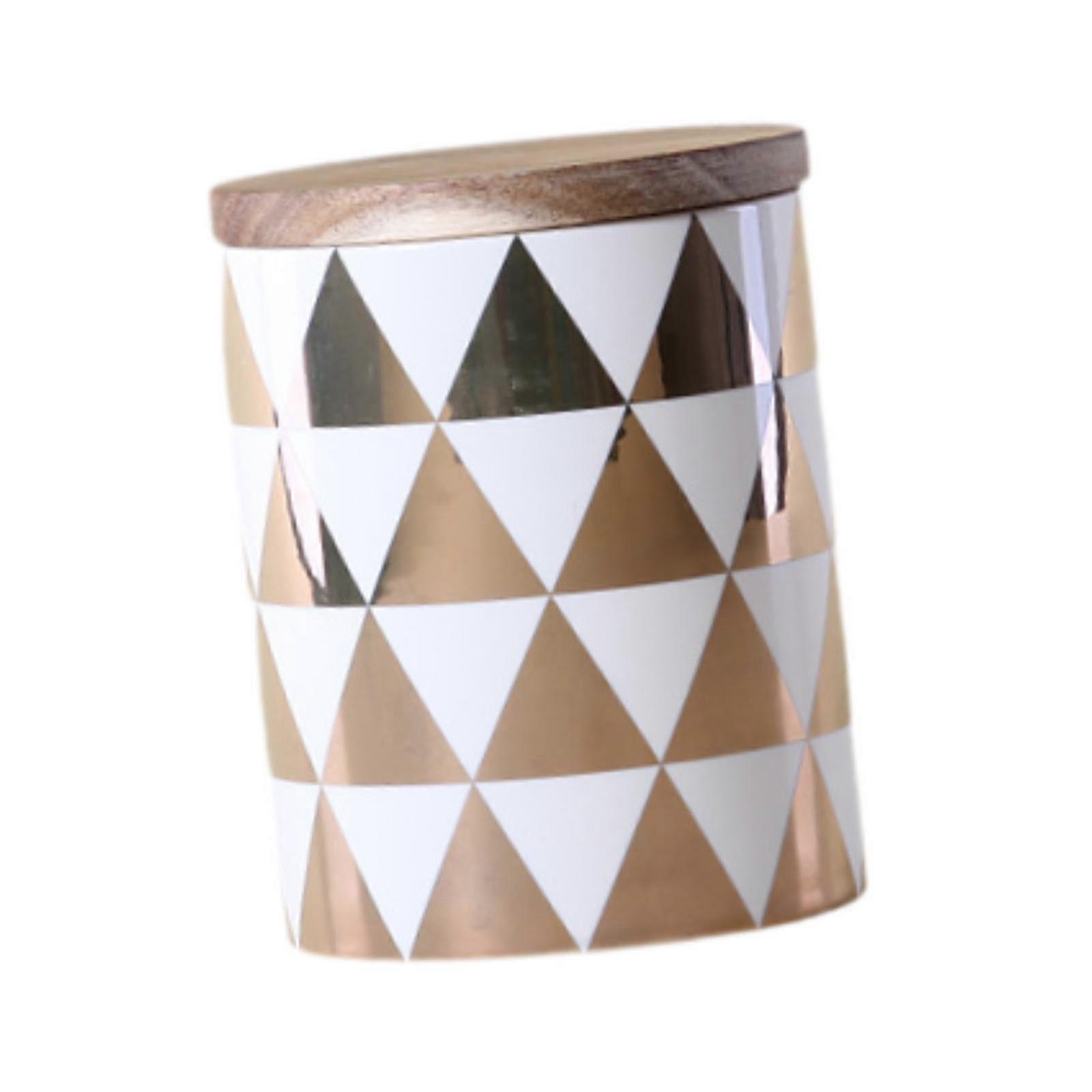 Ceramic Storage Jar with Lid Storage Container Jar for Flour Cookie Jar Nuts Big Triangle