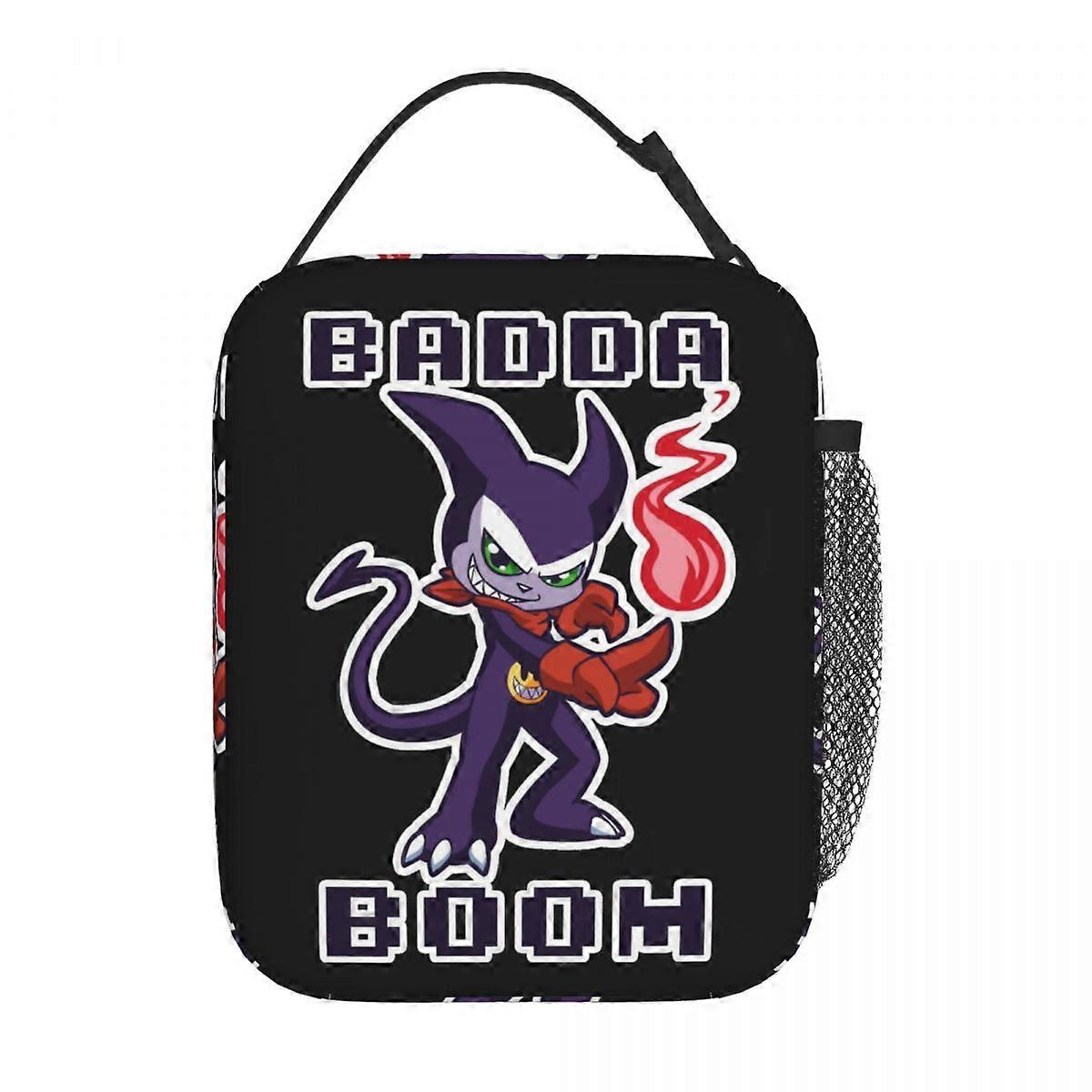 Badda Boom Insulated Lunch Bag High Capacity Digimon Tamers Meal Container Thermal Bag Lunch Box Tote Travel Food Handbags