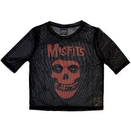 Misfits Womens/Ladies Skull Mesh Logo Crop Top