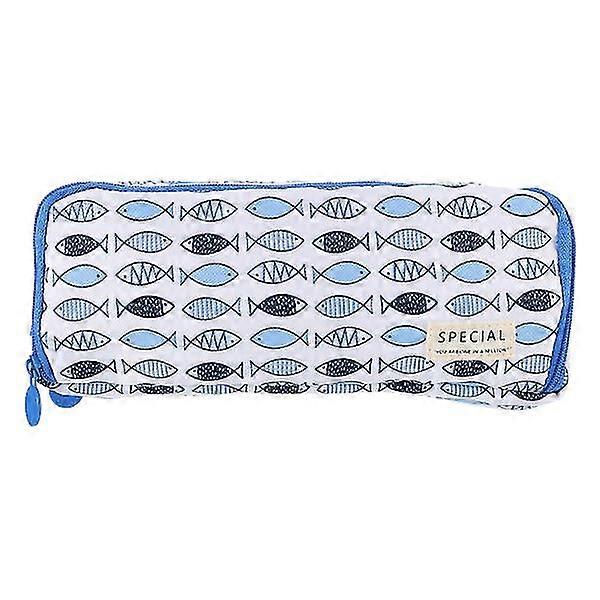 Large Capacity Pen Pouch Multi Layer Pencil Case Students Printing Pencil Bag